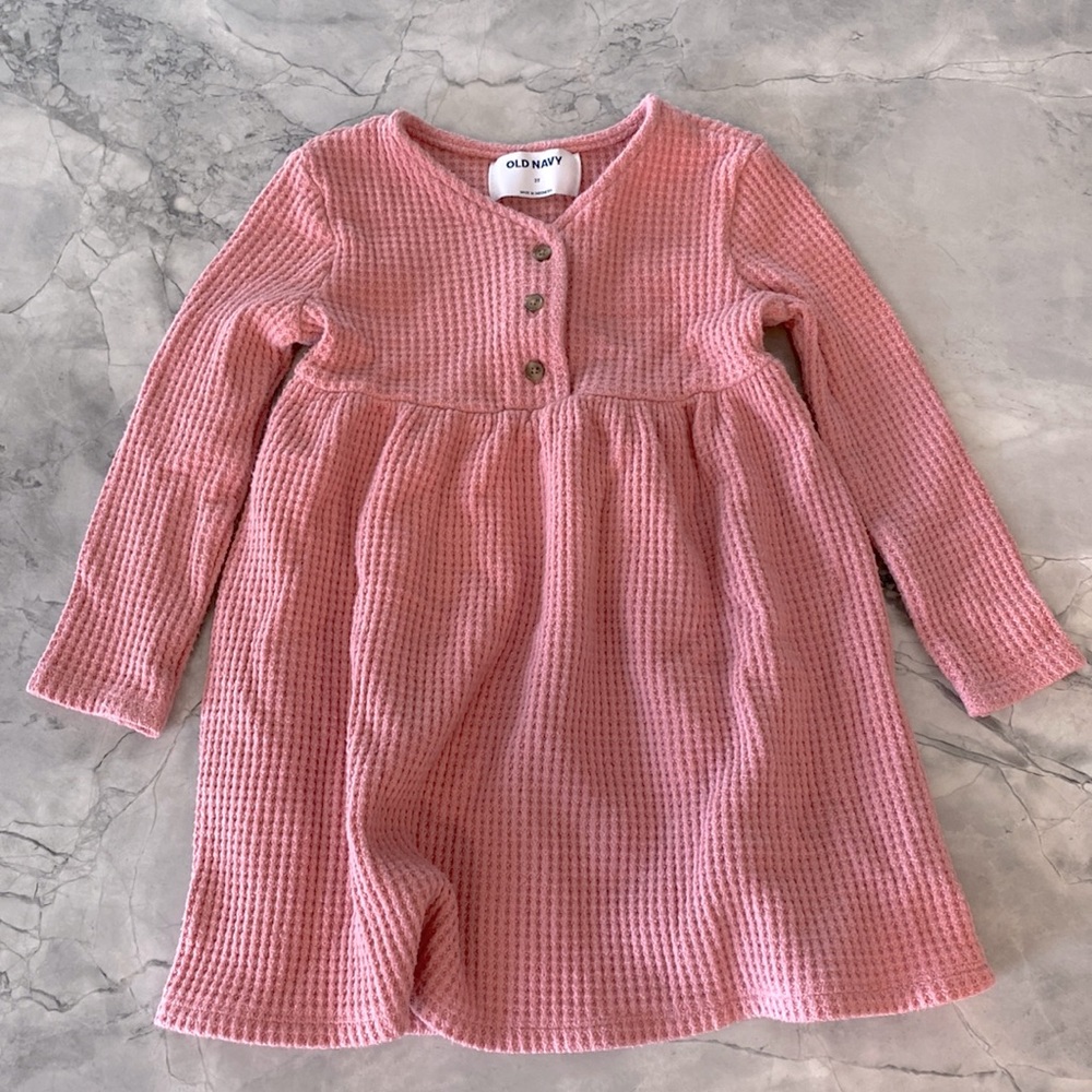 Thermal-knit toddler dress, 3T